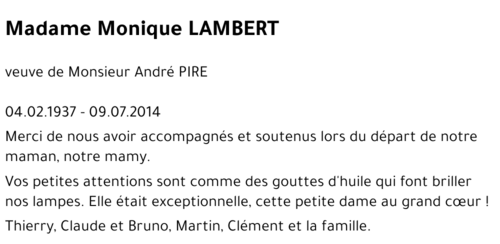 Monique LAMBERT
