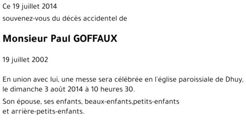 Paul GOFFAUX
