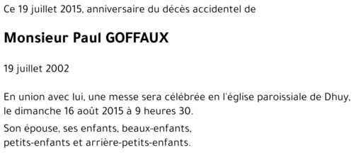 Paul GOFFAUX