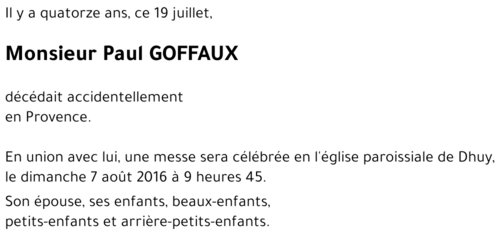 Paul GOFFAUX