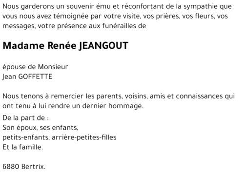 Renée JEANGOUT