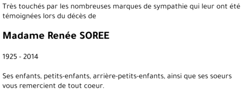 Renée SOREE
