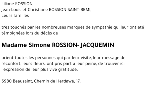 Simone JACQUEMIN
