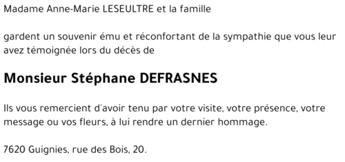 Stéphane DEFRASNES