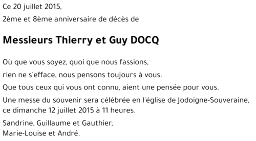 Thierry et Guy DOCQ