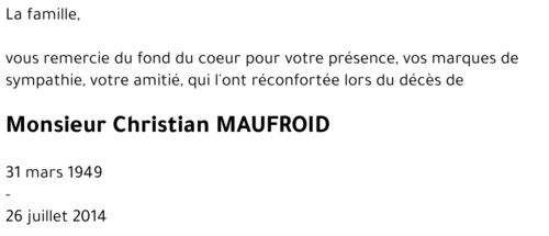 Christian MAUFROID