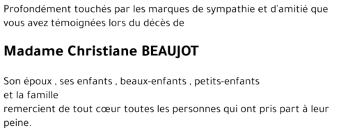 Christiane BEAUJOT
