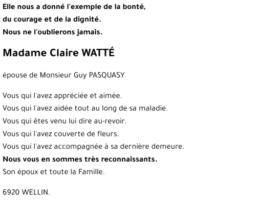 Claire WATTÉ