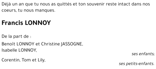 Francis LONNOY
