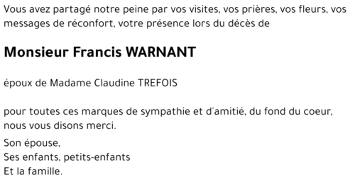 Francis WARNANT