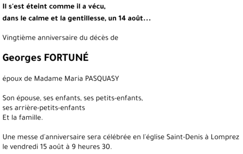 Georges FORTUNé