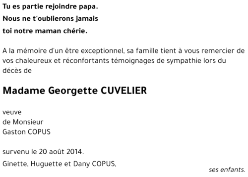 Georgette CUVELIER