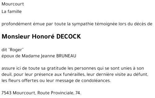 Honoré DECOCK