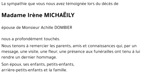 Irène MICHAËILY