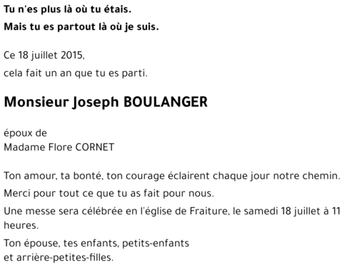 Joseph BOULANGER