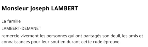 Joseph LAMBERT