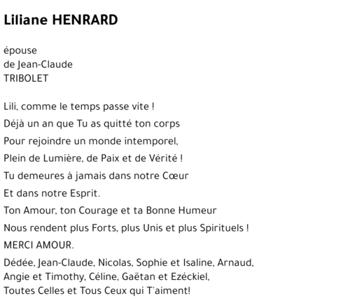 Liliane HENRARD