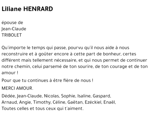 Liliane HENRARD