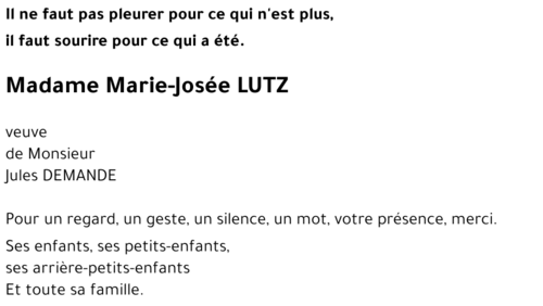 Marie-Josée LUTZ