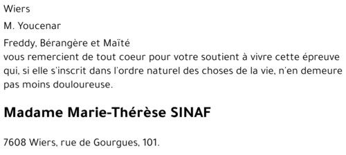 Marie-Thérèse SINAF