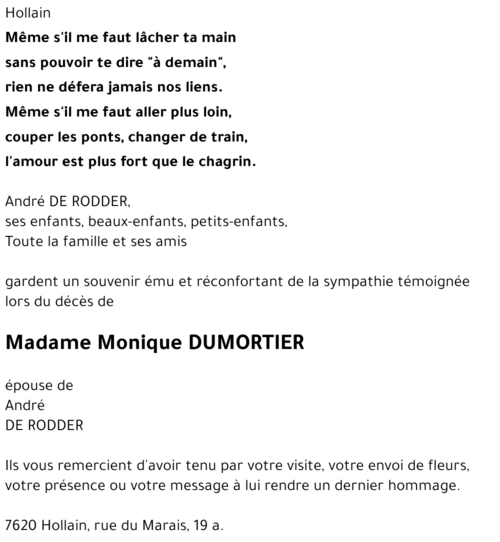 Monique DUMORTIER