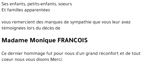 Monique FRANCOIS