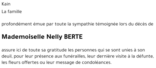 Nelly BERTE
