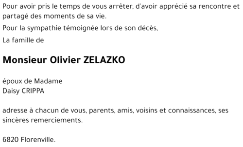 Olivier ZELAZKO