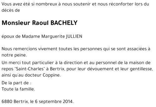 Raoul BACHELY