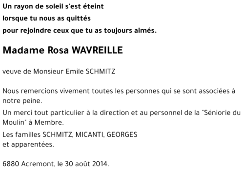 Rosa WAVREILLE