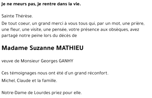Suzanne MATHIEU