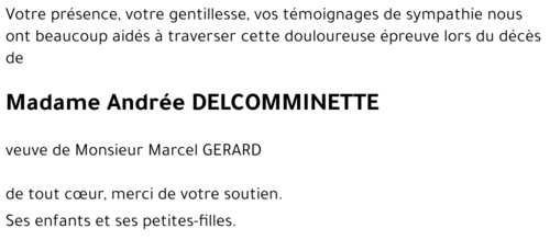 Andrée DELCOMMINETTE
