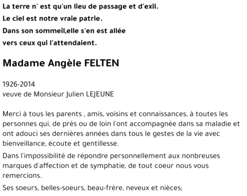 Angèle FELTEN