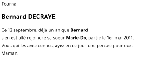 Bernard DECRAYE