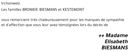 Elisabeth BIESMANS