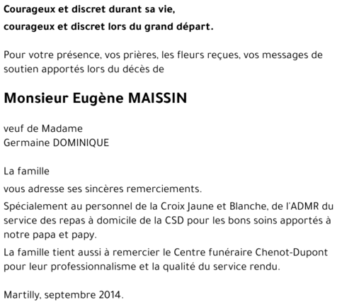 Eugène MAISSIN