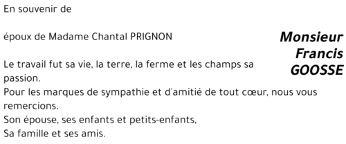 Francis GOOSSE