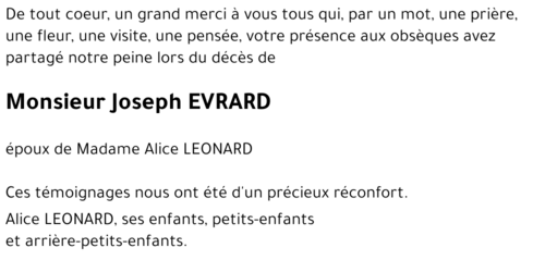 Joseph EVRARD