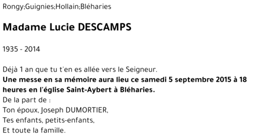 Lucie DESCAMPS