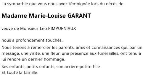 Marie-Louise GARANT 