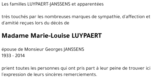Marie-Louise LUYPAERT