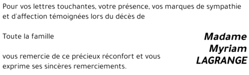 Myriam LAGRANGE