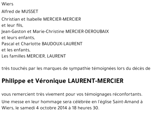 Philippe et Veronique LAURENT-MERCIER