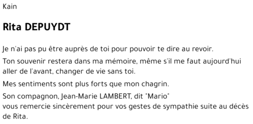 Rita DEPUYDT