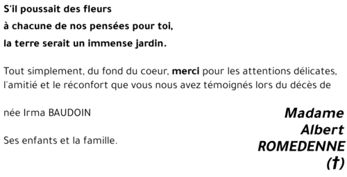 Albert ROMEDENNE (+)