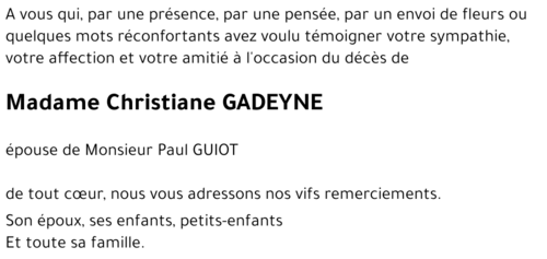 Christiane GADEYNE