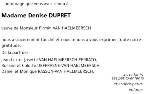 Denise DUPRET