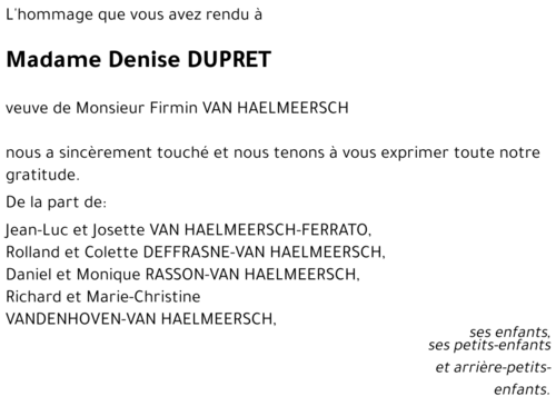 Denise DUPRET