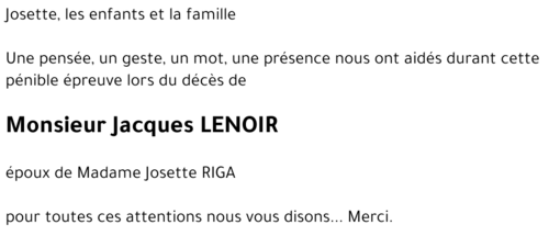 Jacques LENOIR