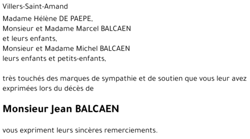 Jean BALCAEN